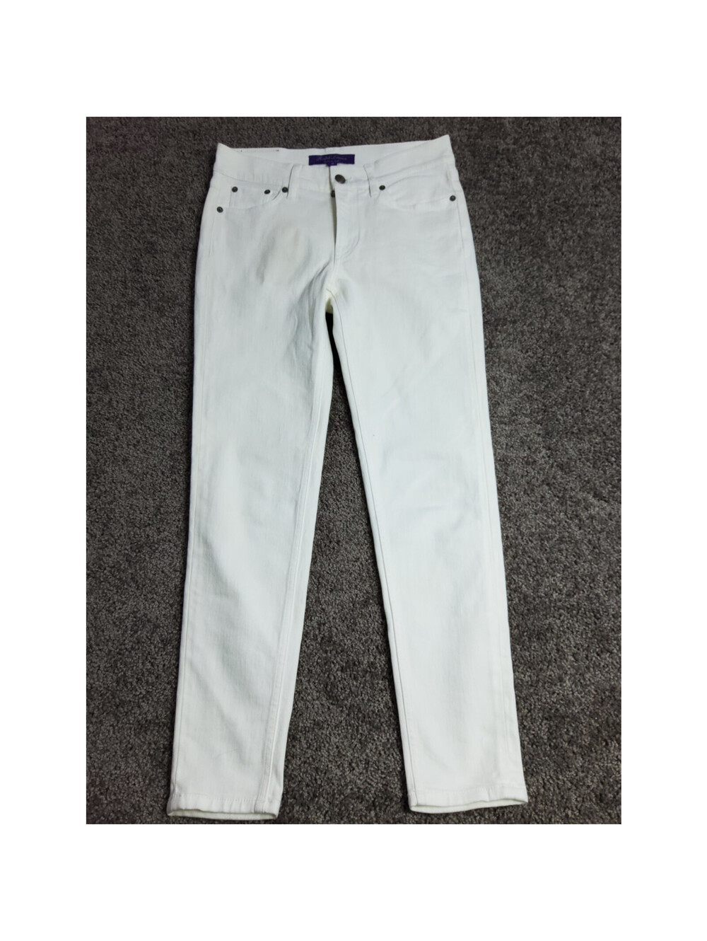 Ralph Lauren Jeans Purple Label White Skinny Womens Sz 27 Inseam 27" Italy